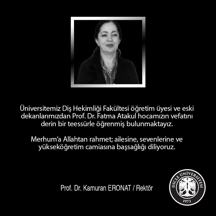 Dicle Üniversitesi'nde Bir Öğretim Üyesi Vefat Etti İsmi Belli Oldu!