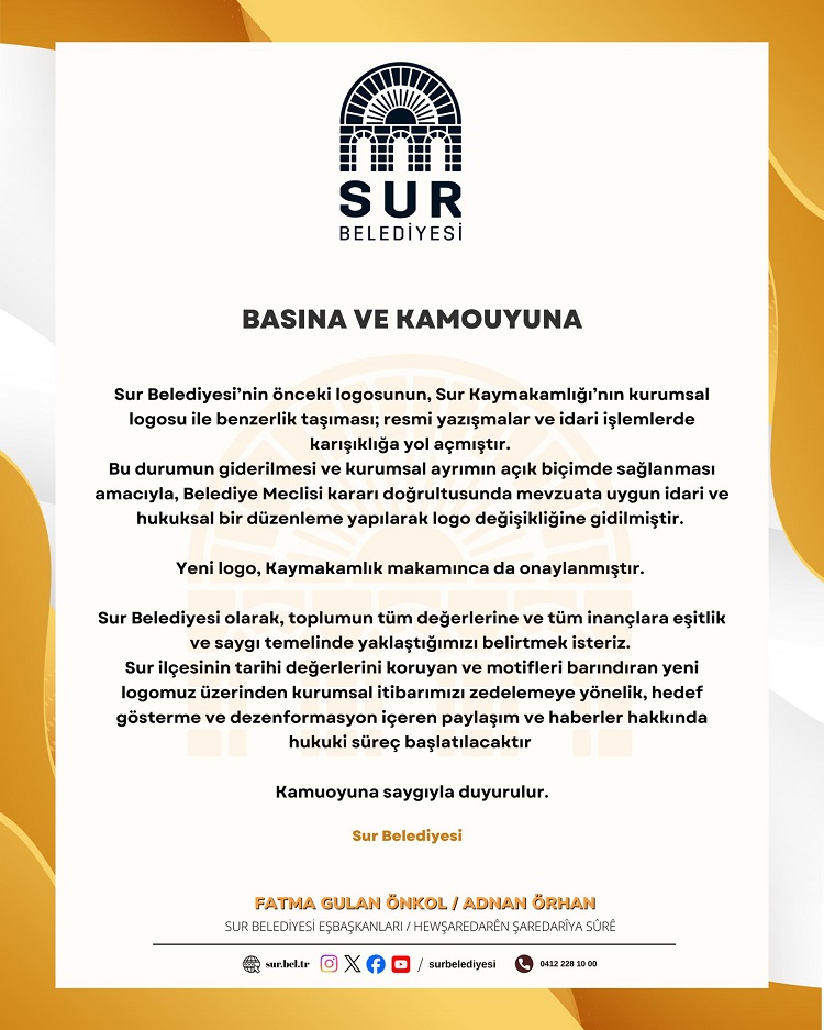 Sur Belediyesi’nde Logo Açıklaması Karışıklığı Gidermek Için Yapıldı