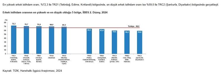 Tüi̇k Duyurdu Erkek Istihdamında Diyarbakır Son Sırada!