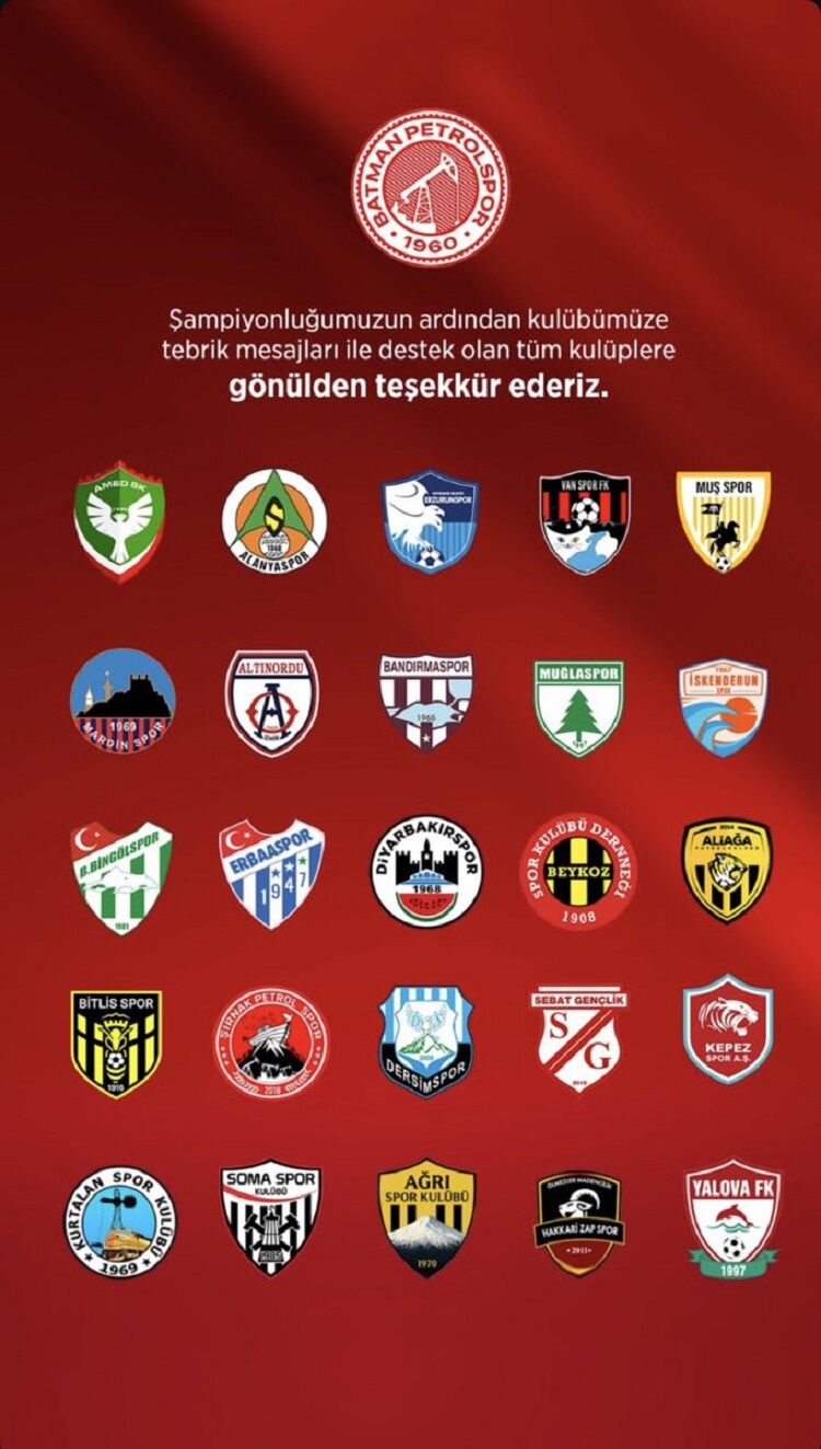 Batman Petrolspor Hem Amedspor’a Hem Erzurumspor’a Teşekkür Etti!