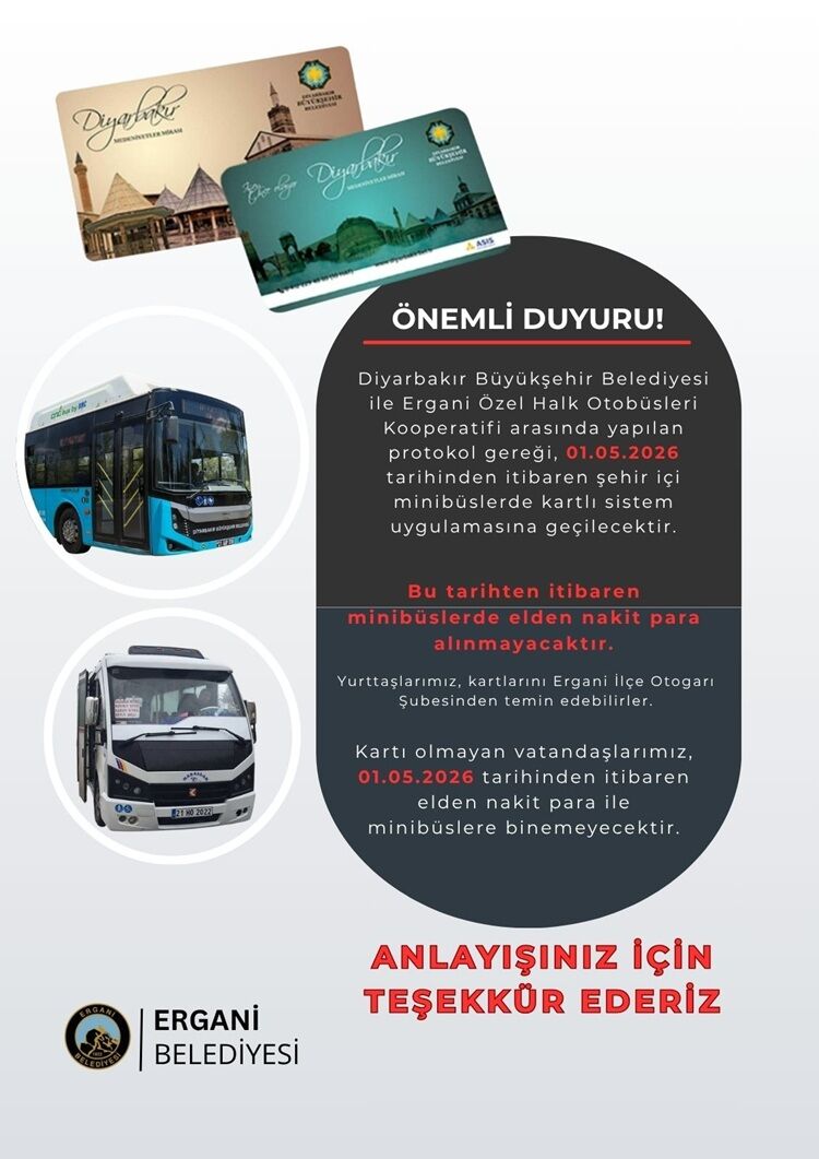 Diyarbakır Ilçe Ulaşımda Yeni Dönem Para Artık Geçersiz!!