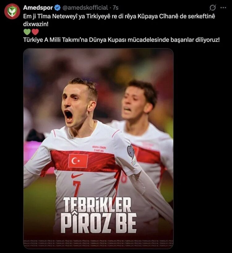 Hasret Bitti, Kapılar Açıldı Amedspor’dan Tebrik Mesajı!