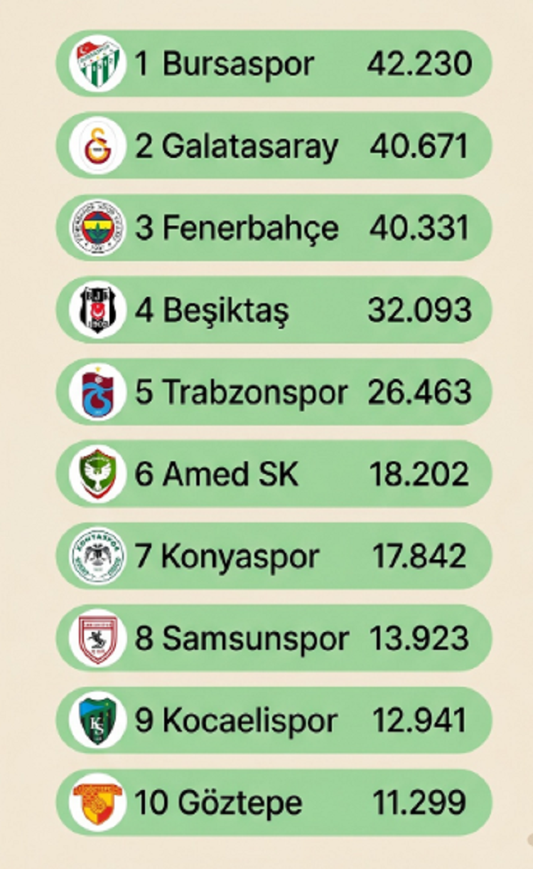 Listeyi Altüst Ettiler Bursaspor Zirvede Amedspor Listede!