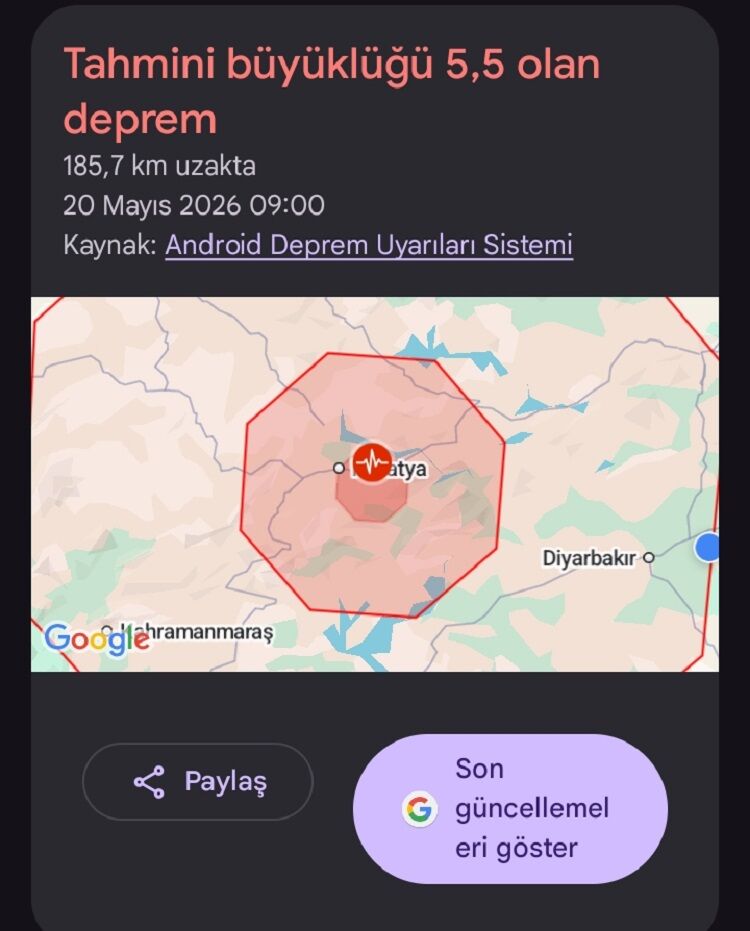 Diyarbakır’da Hissedilen 5.6 Büyüklüğünde Deprem Oldu! (1)