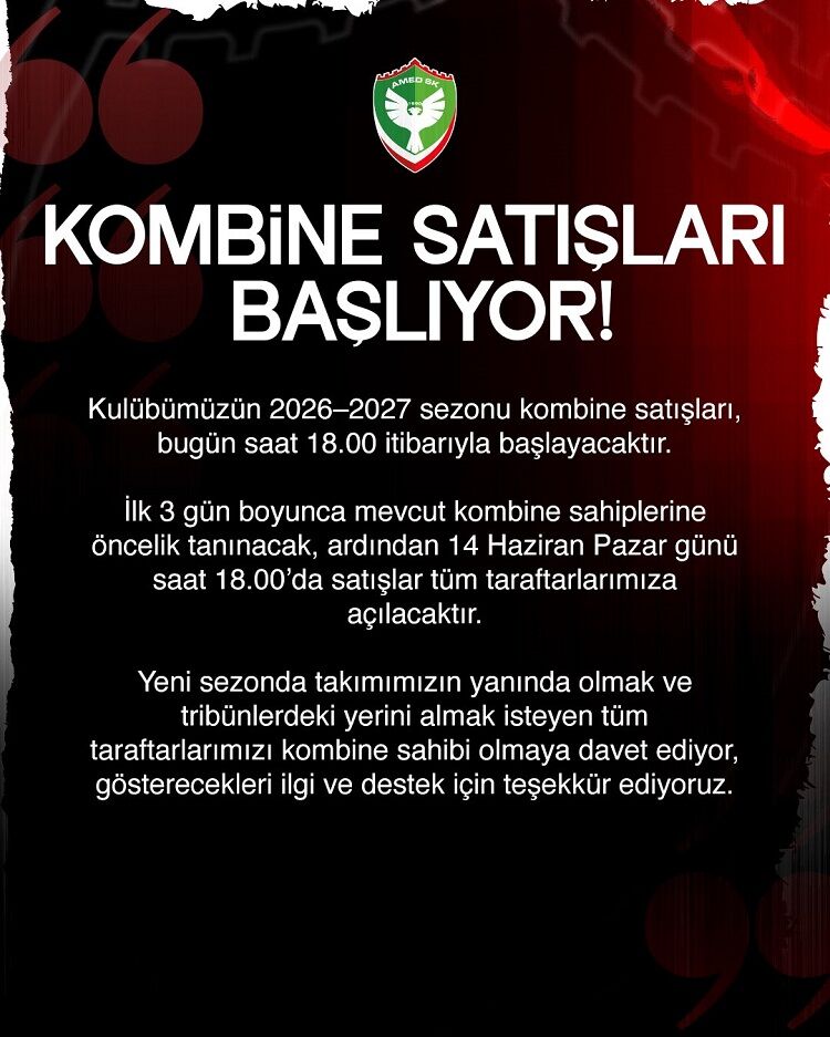 Amedspor Duyurdu Kombine Satışlarının Detayları Belli Oldu!