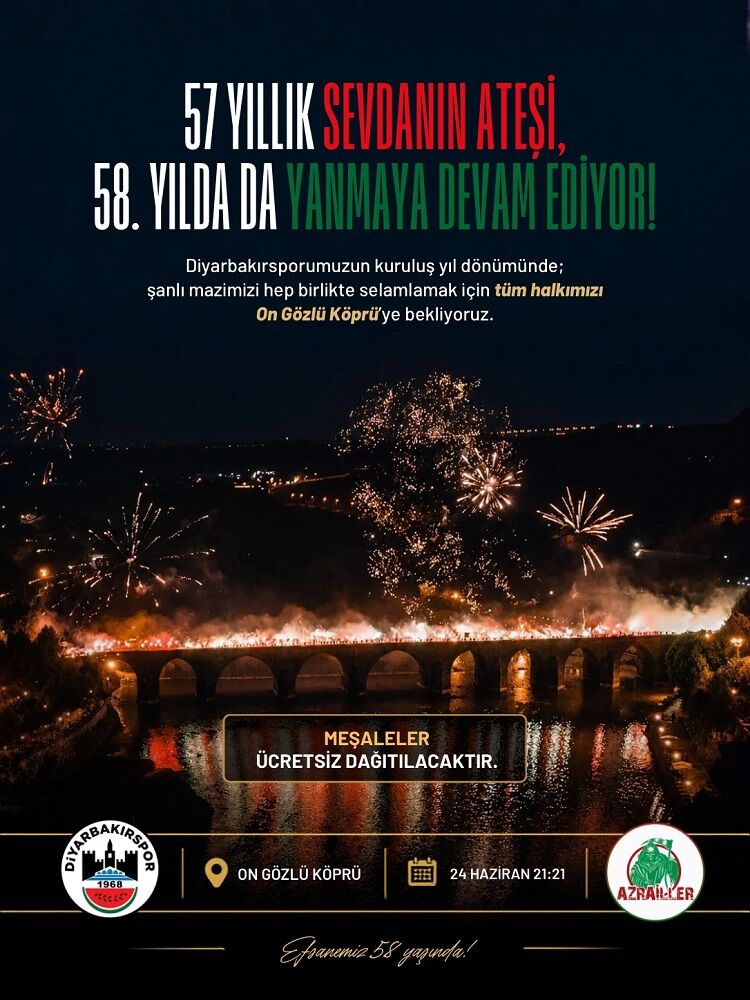 Efsane Diyarbakırspor’un Kuruluş Yıldönümü Kutlanacak İşte Adresi!