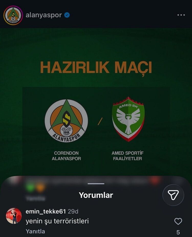 Fatih Tekke’nin Oğlu Öyle Bir Yorum Yaptı Ki Amedspor Taraftarı Tepki Gösterdi!