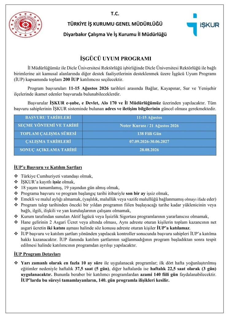 Diyarbakır’da 200 Kişilik Dev Alım Başlıyor İşte Detayları!