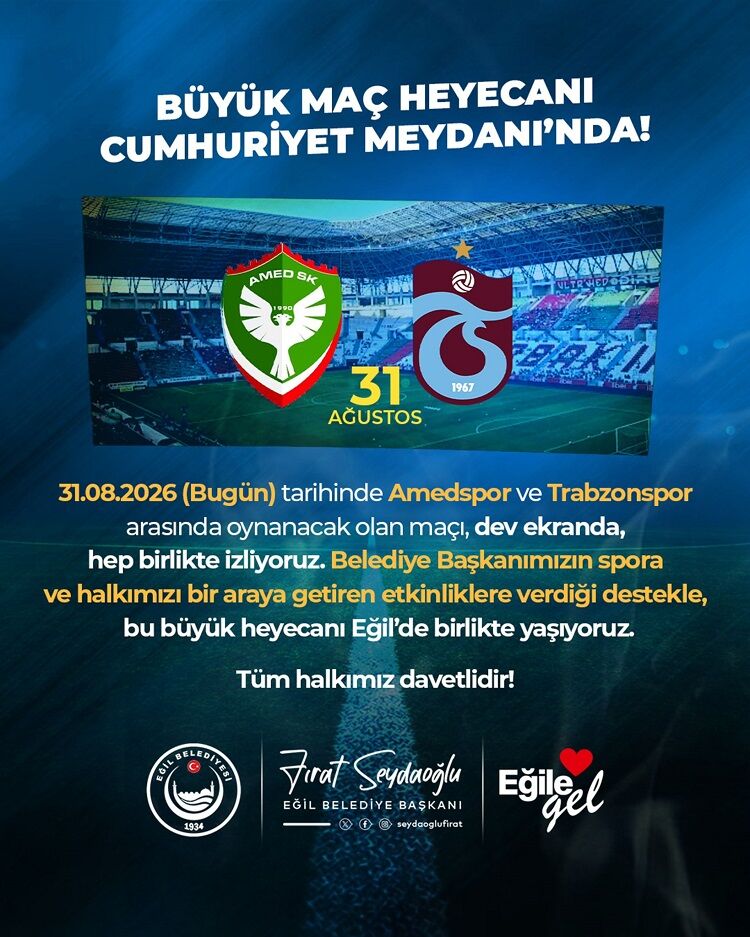 Diyarbakır’daki Belediye Harekete Geçti Amedspor Trabzonspor Maçı Için Dev Ekran!