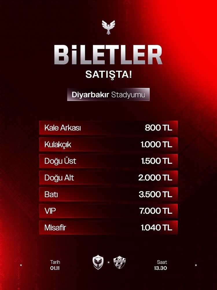 Amedspor Eyüpspor Maç Biletleri Satışa Çıktı İşte Bilet Fiyatları