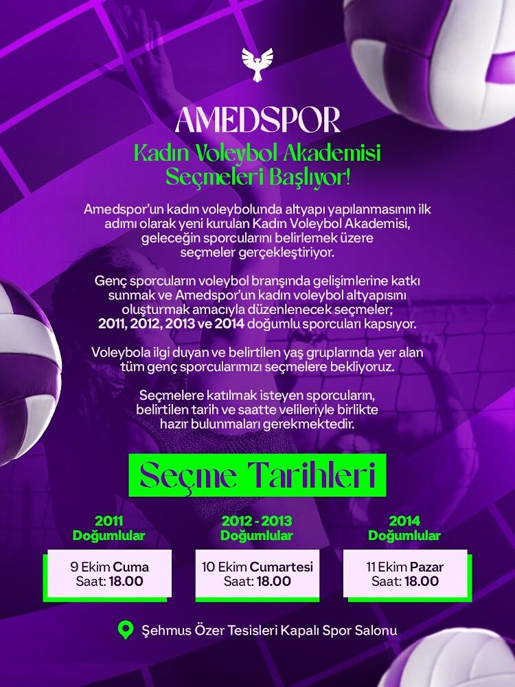Amedspor’da Akademi Seçmeleri Başlıyor İşte Tarihi