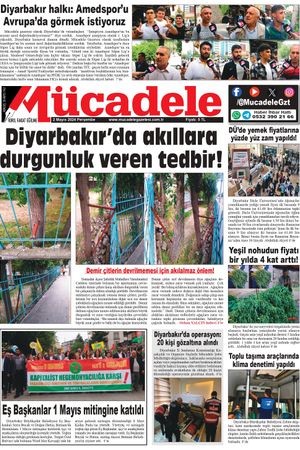 Diyarbakır Mücadele Gazetesi (2 Mayıs 2024)
