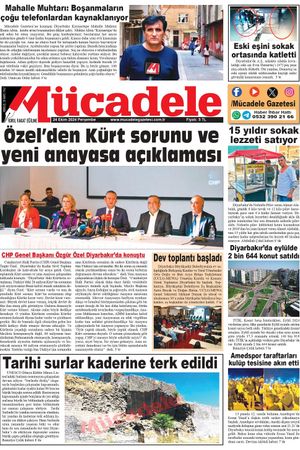 Diyarbakır Mücadele Gazetesi (24 Ekim 2024)