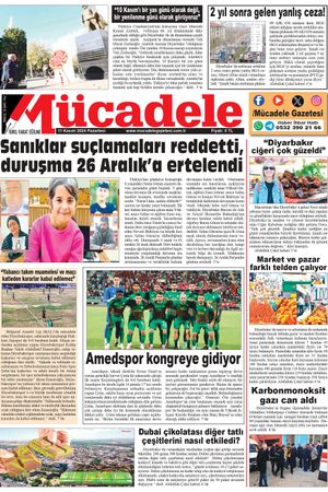 Diyarbakır Mücadele Gazetesi (11 Kasım 2024)