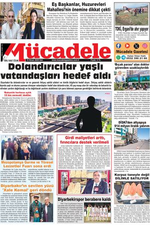 Diyarbakır Mücadele Gazetesi (15 Nisan 2025)
