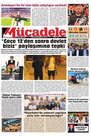 Diyarbakır Mücadele Gazetesi (7 Ekim 2025)