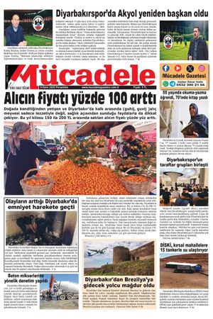 Diyarbakır Mücadele Gazetesi (9 Ekim 2025)
