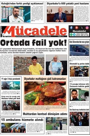 Diyarbakır Mücadele Gazetesi (24 Kasım 2025)